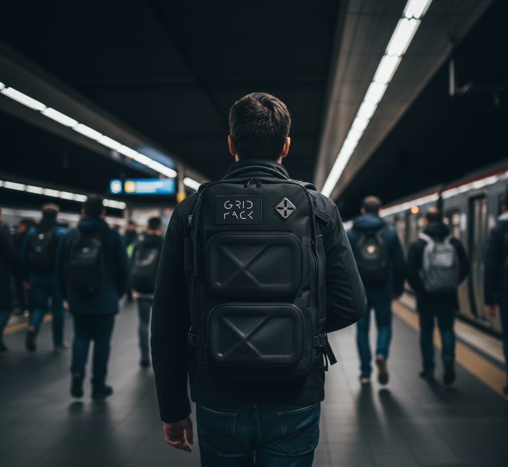 GridPack auf dem Rücken — Pendeln am Bahnhof